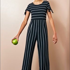 black and white pin striped jumper